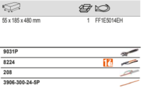 BAHCO FF1E5014EH Fit&Go 1/3 Foam Inlay Spanner& Metal Cutting Set - Premium Metal Cutting Set from BAHCO - Shop now at Yew Aik.
