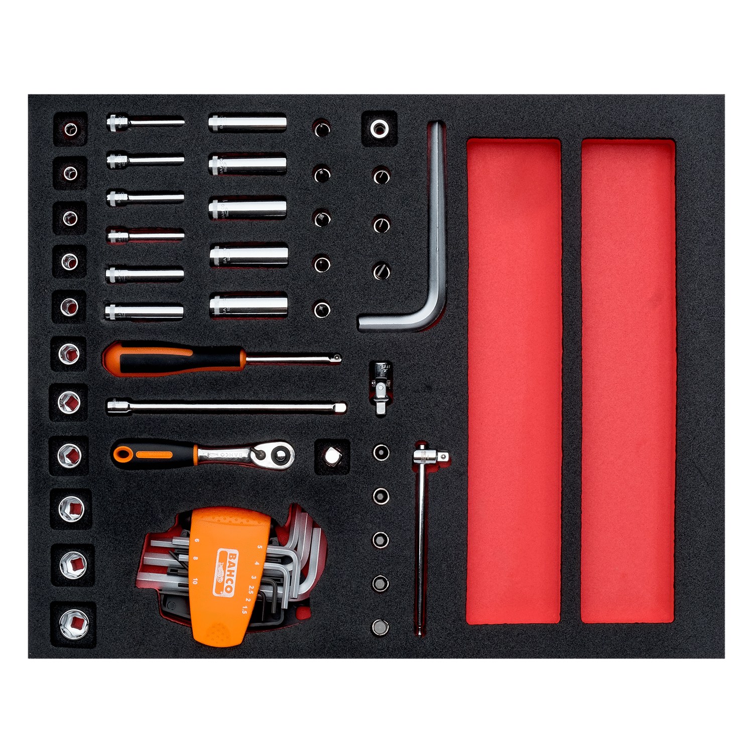 BAHCO FF1F2001 Fit&Go 2/3 Foam Inlay 1/4” Socket & Ratchet Set - Premium Ratchet Set from BAHCO - Shop now at Yew Aik.