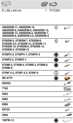 BAHCO FF1F2001 Fit&Go 2/3 Foam Inlay 1/4” Socket & Ratchet Set - Premium Ratchet Set from BAHCO - Shop now at Yew Aik.