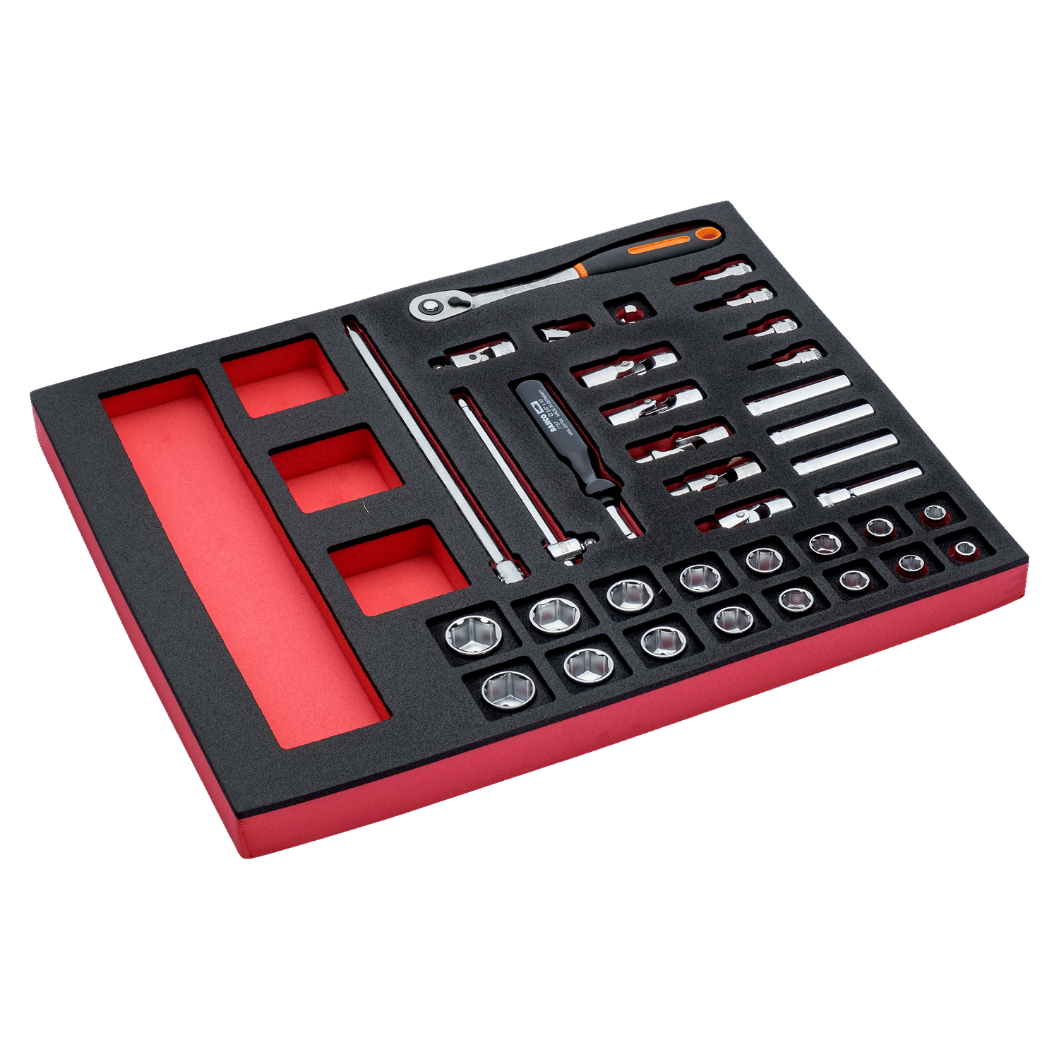 BAHCO FF1F2101 Fit&Go 2/3 Foam Inlay 3/8” Socket & Ratchet Set - Premium Ratchet Set from BAHCO - Shop now at Yew Aik.