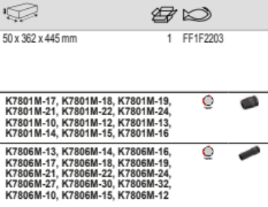 BAHCO FF1F2203 Fit&Go 2/3 Foam Inlay 1/2 Deep Impact Socket Set - Premium Impact Socket Set from BAHCO - Shop now at Yew Aik.