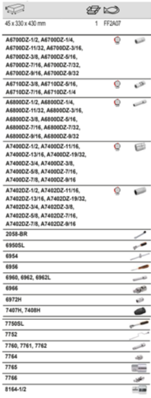 BAHCO FF2A07 Foam Inlay Socket Set for Heavy Duty Rigid Case - Premium Socket Set from BAHCO - Shop now at Yew Aik.