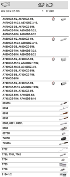 BAHCO FF2B01 Foam Inlay Socket Set for Heavy Duty Rigid Case - Premium SOCKET SET from BAHCO - Shop now at Yew Aik.