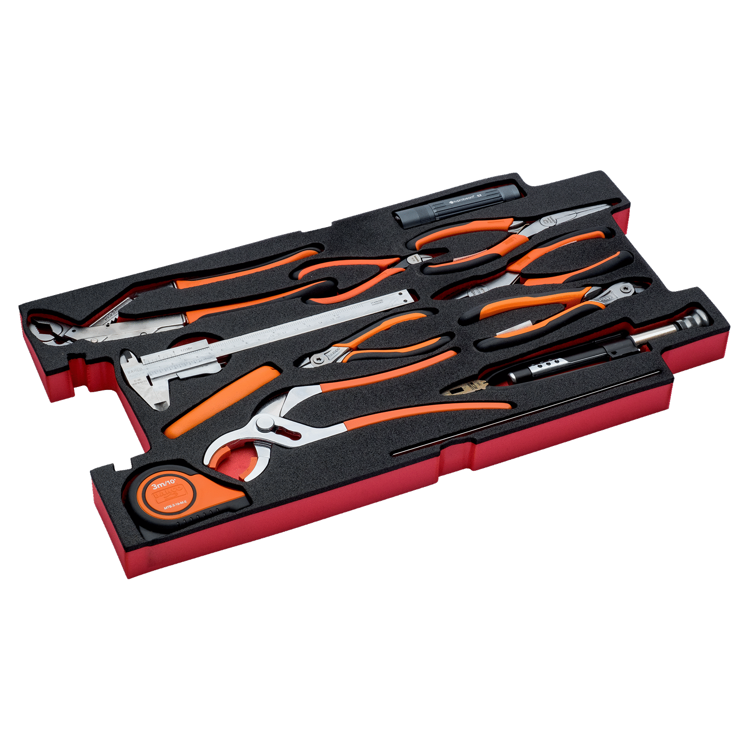 BAHCO FF2B05 Foam Inlay Pliers Set for Heavy Duty Rigid Case - Premium Pliers Set from BAHCO - Shop now at Yew Aik.