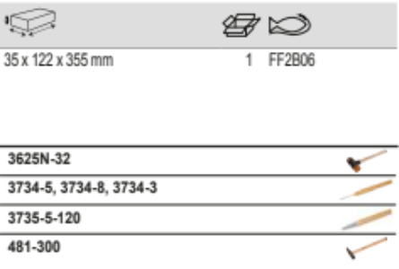 BAHCO FF2B06 Foam Inlay Hammer and Punch Set for Rigid Case - Premium Hammer and Punch Set from BAHCO - Shop now at Yew Aik.