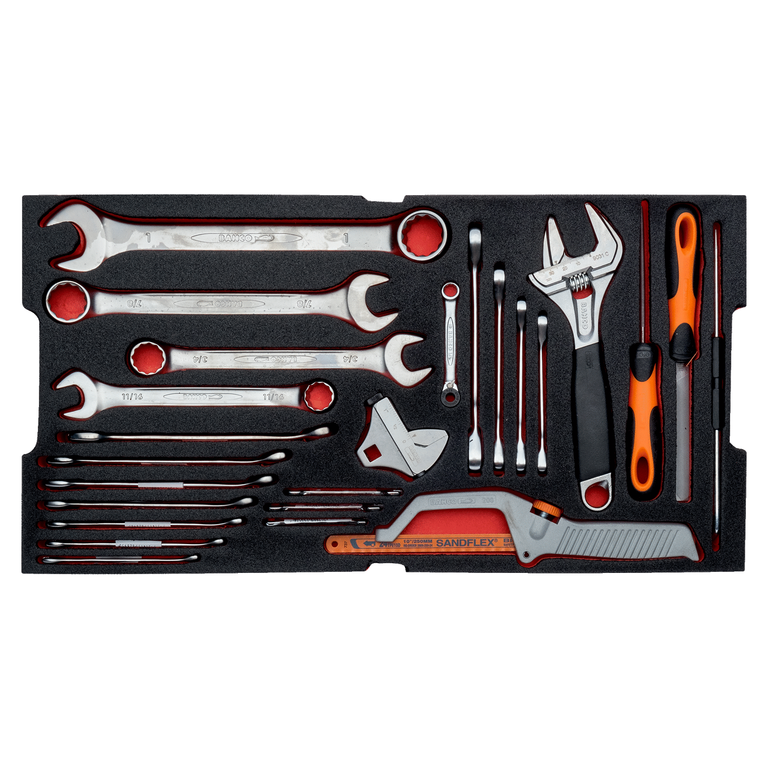 BAHCO FF2B08 Foam Inlay Assorted Wrench Set for Rigid Case - Premium Assorted Wrench Set from BAHCO - Shop now at Yew Aik.