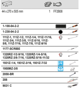 BAHCO FF2B08 Foam Inlay Assorted Wrench Set for Rigid Case - Premium Assorted Wrench Set from BAHCO - Shop now at Yew Aik.
