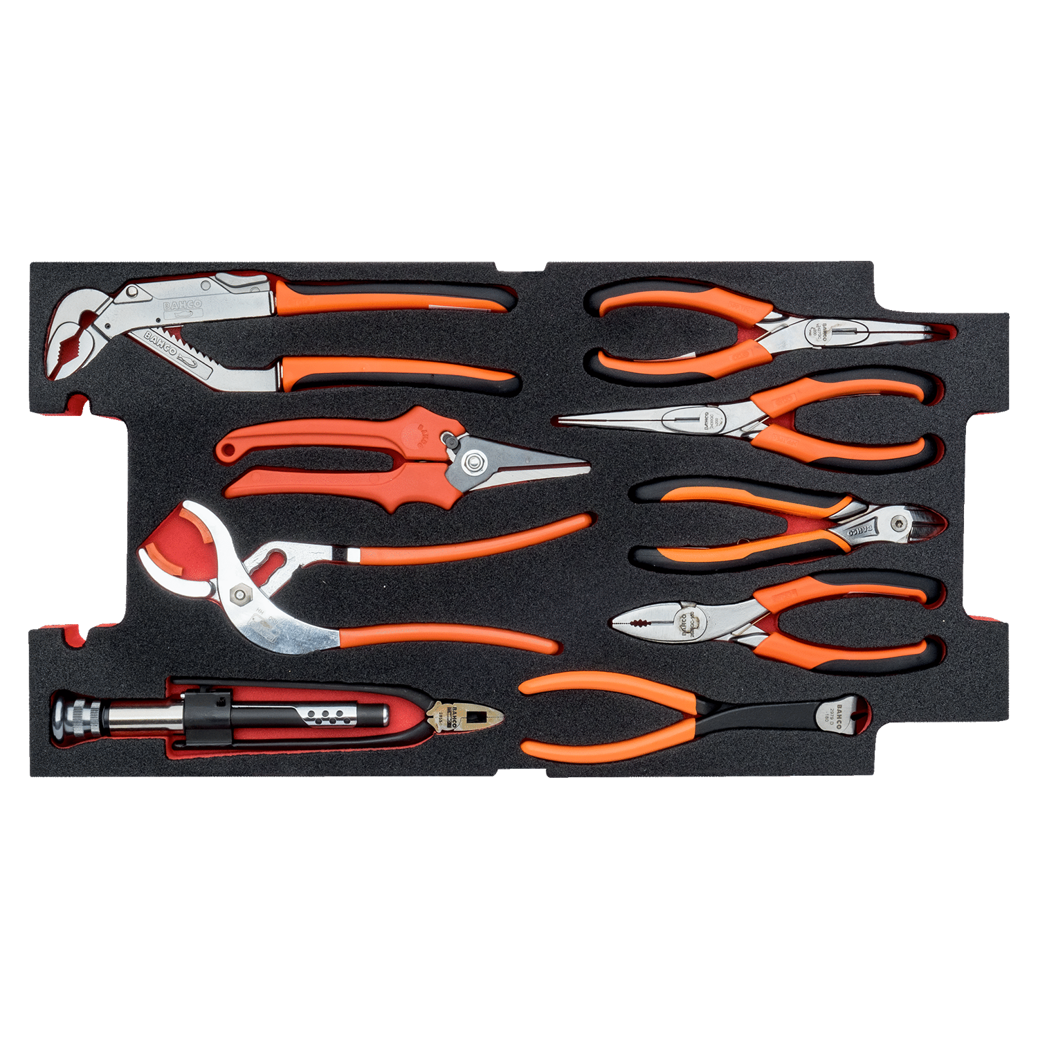 BAHCO FF2B10 Foam Inlay Aviation Pliers Set for Rigid Case 9 Pcs - Premium Aviation Pliers Set from BAHCO - Shop now at Yew Aik.