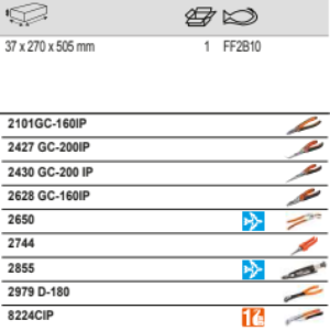 BAHCO FF2B10 Foam Inlay Aviation Pliers Set for Rigid Case 9 Pcs - Premium Aviation Pliers Set from BAHCO - Shop now at Yew Aik.