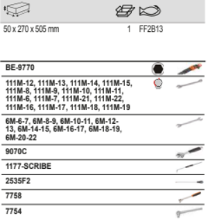 BAHCO FF2B13 Foam Inlay Assorted Wrench Set for Rigid Case - Premium Assorted Wrench Set from BAHCO - Shop now at Yew Aik.