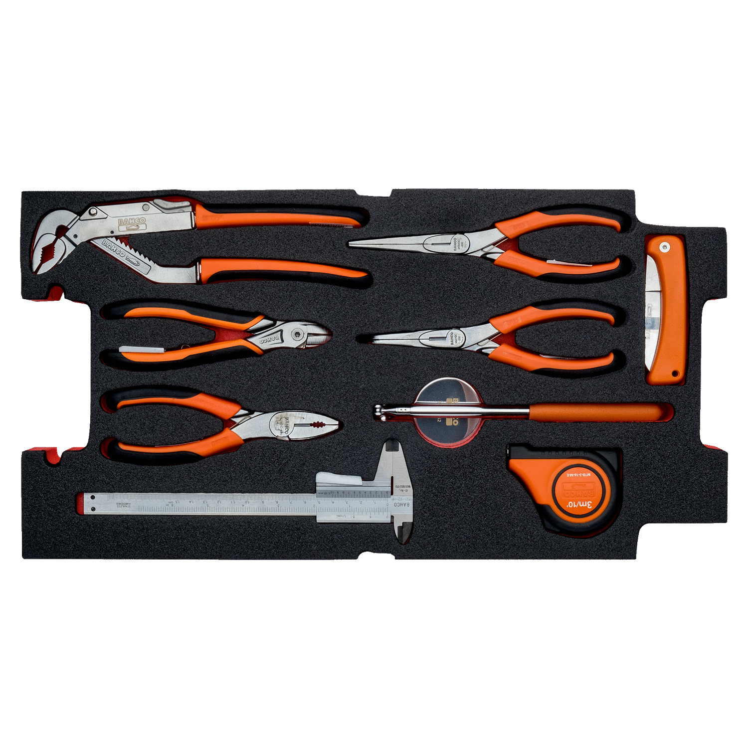 BAHCO FF2B15 Foam Inlay General Purpose Pliers Set for Rigid Case - Premium Pliers Set from BAHCO - Shop now at Yew Aik.