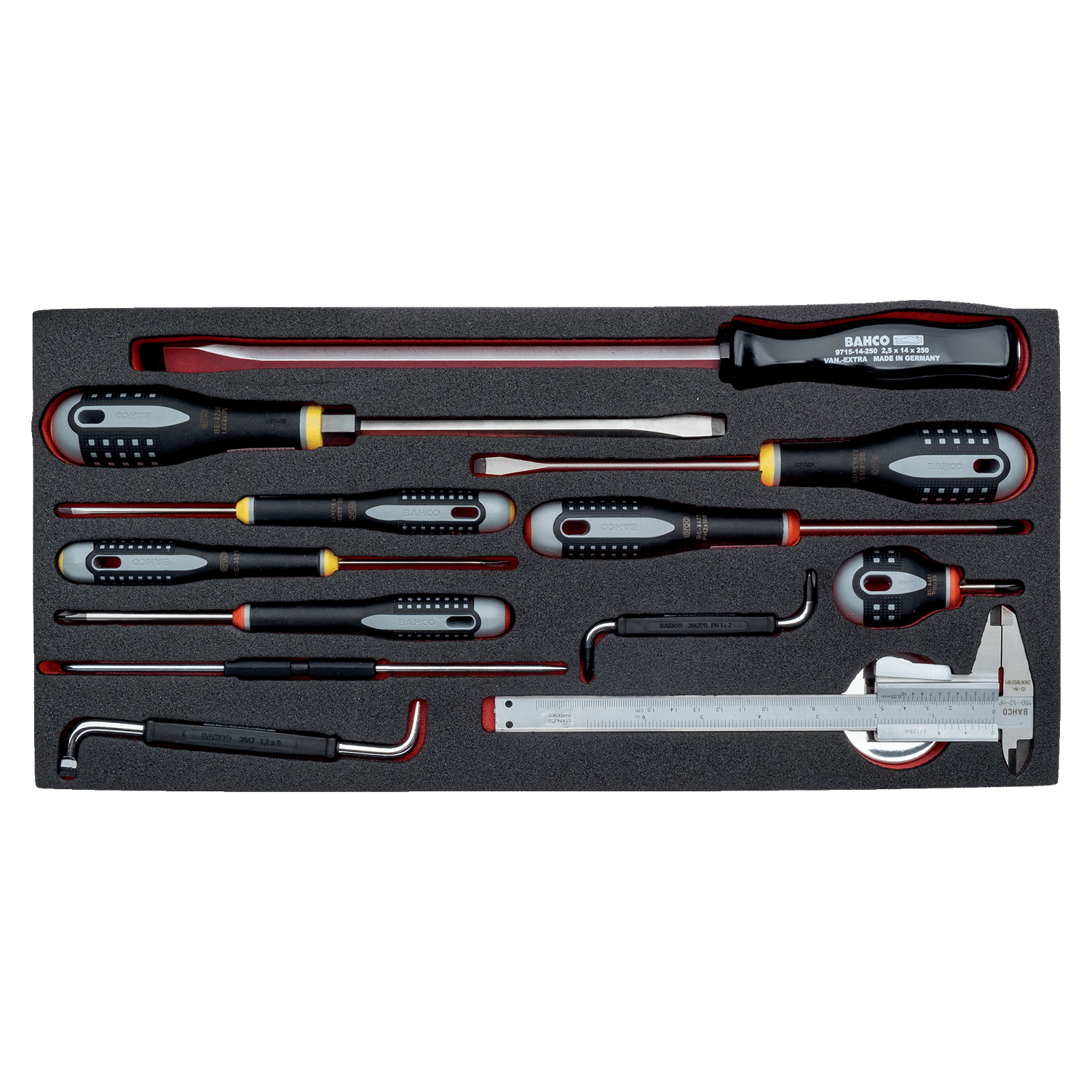 BAHCO FF3A02 Foam Inlay Assorted Imperial Tool Set - Premium Assorted Imperial Tool Set from BAHCO - Shop now at Yew Aik.