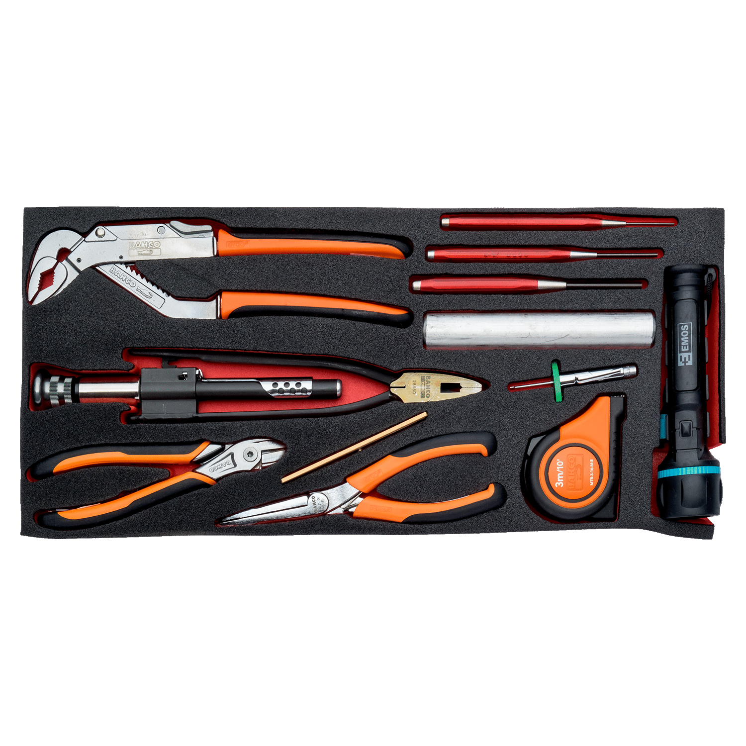 BAHCO FF3A03 Foam Inlay Assorted Imperial Tool Set 12 pcs - Premium Assorted Imperial Tool Set from BAHCO - Shop now at Yew Aik.