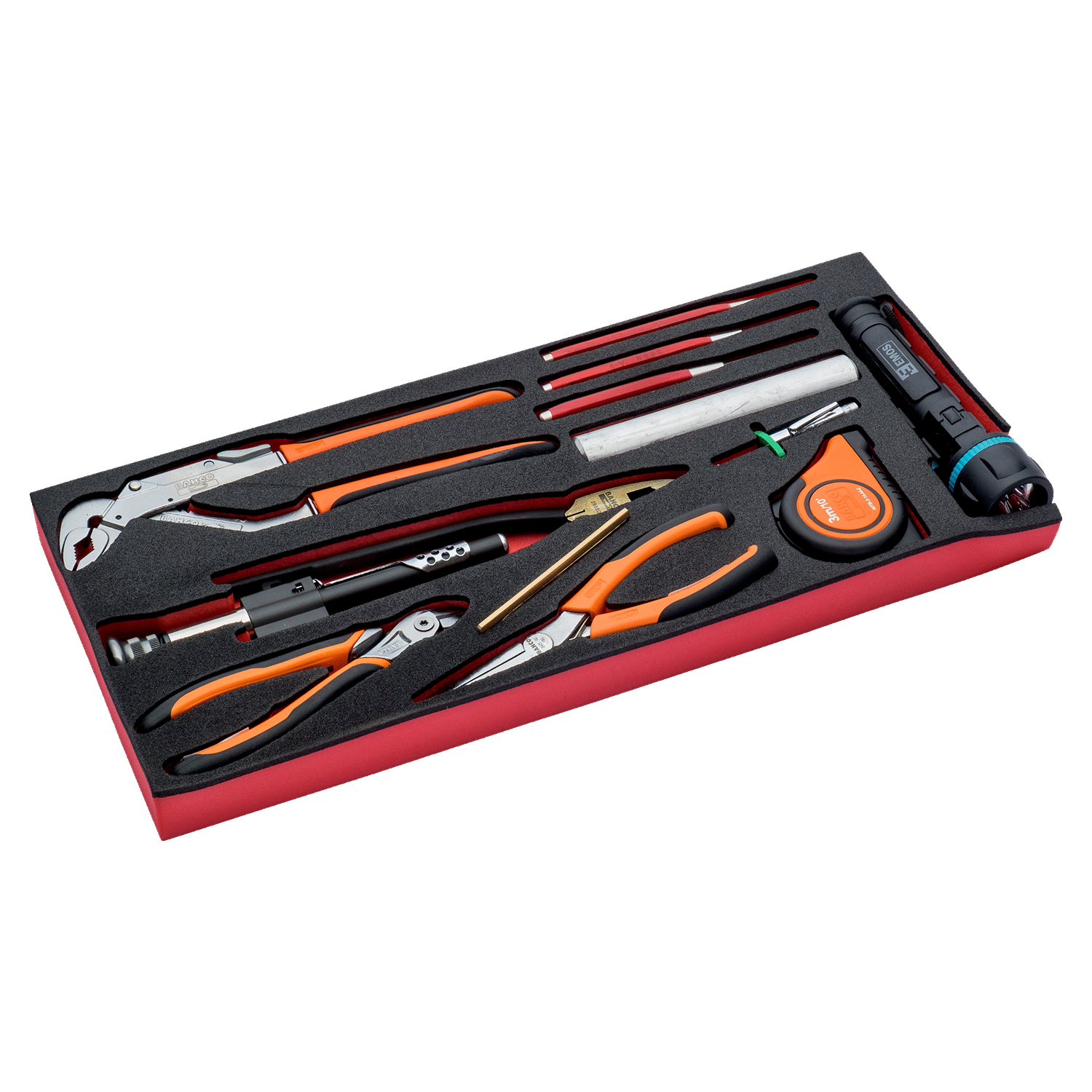 BAHCO FF3A03 Foam Inlay Assorted Imperial Tool Set 12 pcs - Premium Assorted Imperial Tool Set from BAHCO - Shop now at Yew Aik.