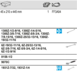 BAHCO FF3A04 Foam Inlay Assorted Imperial Tool Set 20 pcs - Premium Assorted Imperial Tool Set from BAHCO - Shop now at Yew Aik.