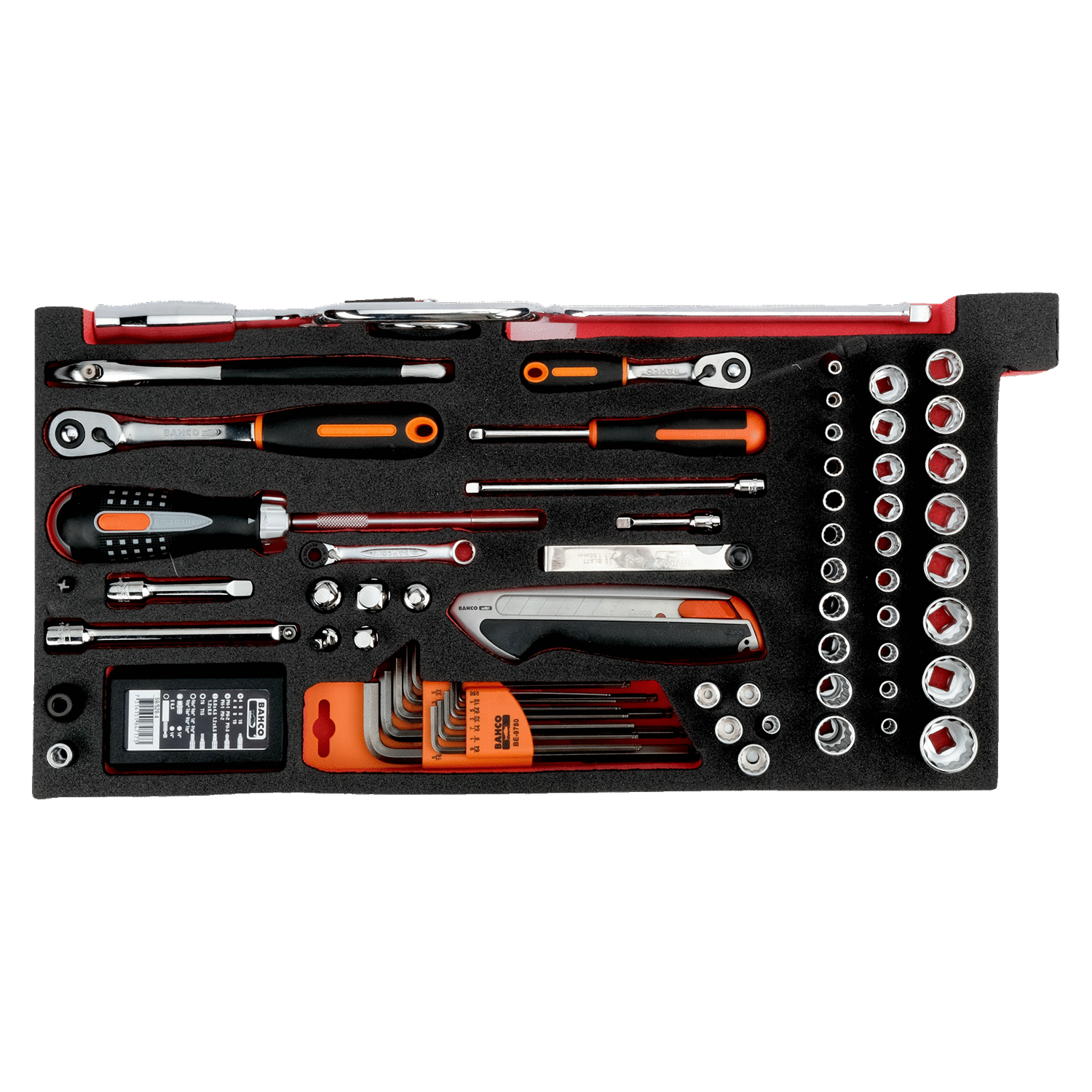 BAHCO FF3A05 Foam Inlay Assorted Imperial Tool Set 98 pcs - Premium Assorted Imperial Tool Set from BAHCO - Shop now at Yew Aik.