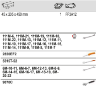 BAHCO FF3A12 Foam Inlay Assorted Metric Tool Set 28 pcs - Premium Assorted Metric Tool Set from BAHCO - Shop now at Yew Aik.