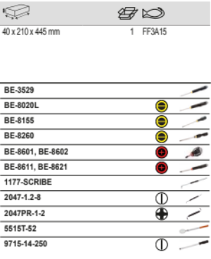 BAHCO FF3A15 Foam Inlay Assorted Imperial Tool Set 14 pcs - Premium Assorted Imperial Tool Set from BAHCO - Shop now at Yew Aik.