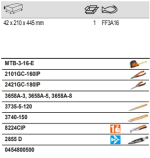 BAHCO FF3A16 Foam Inlay Assorted Imperial Tool Set 12 pcs - Premium Assorted Imperial Tool Set from BAHCO - Shop now at Yew Aik.