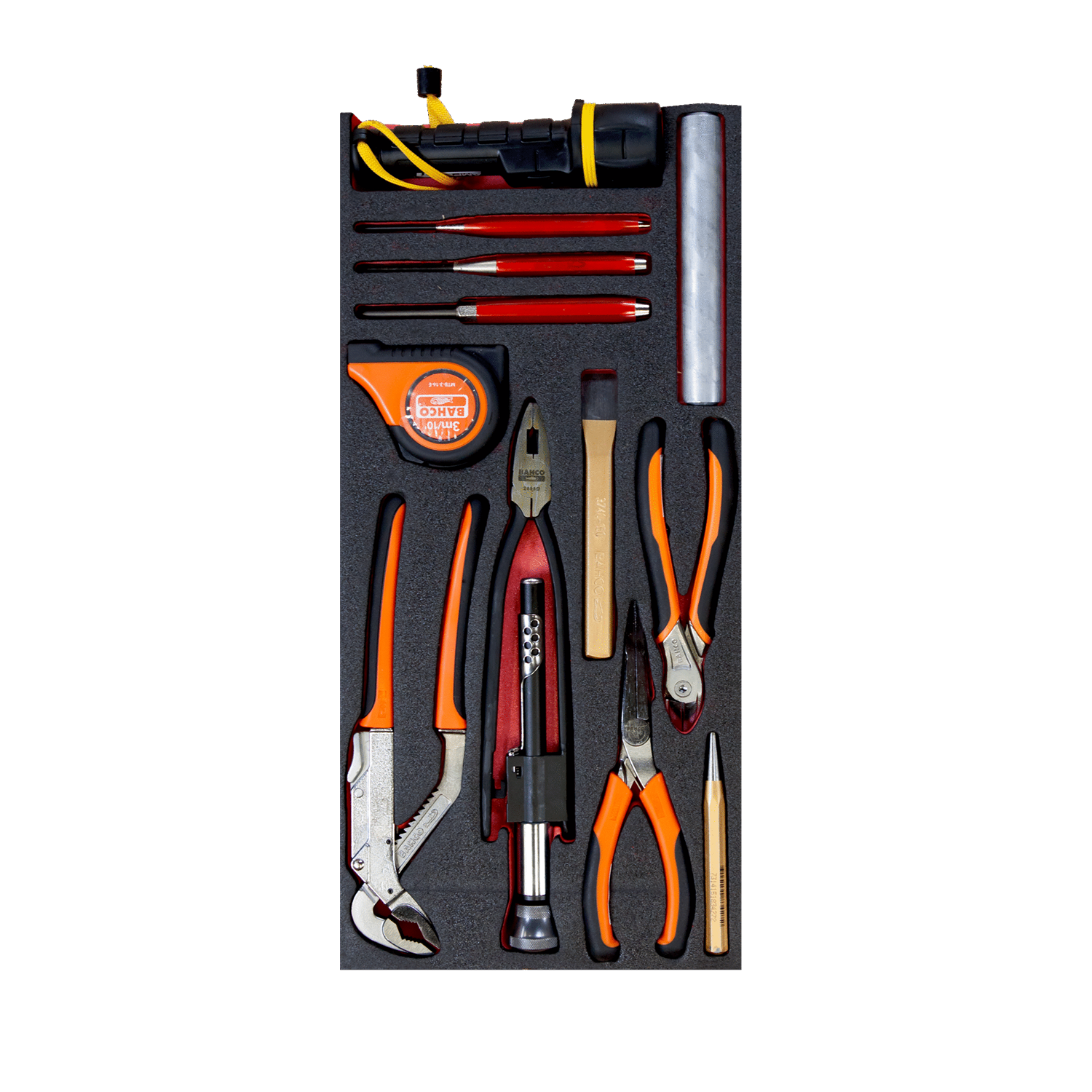 BAHCO FF3A16 Foam Inlay Assorted Imperial Tool Set 12 pcs - Premium Assorted Imperial Tool Set from BAHCO - Shop now at Yew Aik.