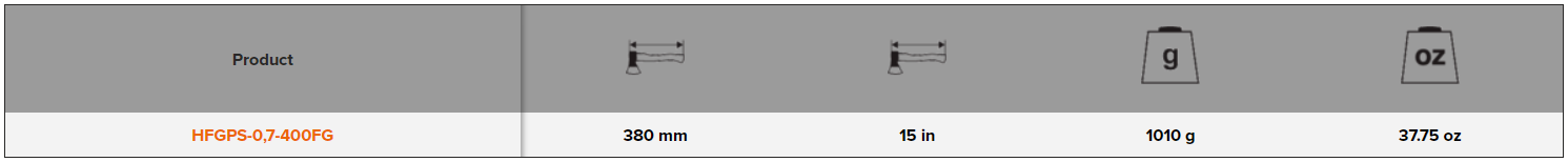 BAHCO HFGPS-0,7-400FG Camping Axe with Fibreglass Handle - Premium Camping Axe from BAHCO - Shop now at Yew Aik.