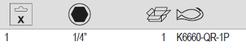 BAHCO K6660-QR 1/4" Hex Square Drive Adaptor with Quick Release - Premium Adaptor from BAHCO - Shop now at Yew Aik.