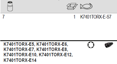 BAHCO K7401TORX-E-S7 3/8" Square Drive Impact Socket Set - Premium Impact Socket Set from BAHCO - Shop now at Yew Aik.