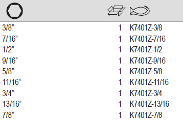 BAHCO K7401Z 3/8" Square Drive Impact Socket With Imperial Hex - Premium Impact Socket from BAHCO - Shop now at Yew Aik.