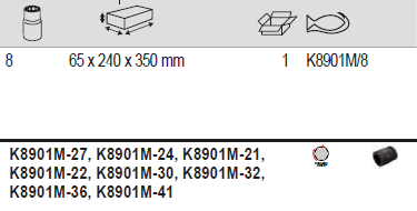 BAHCO K8901M/8 3/4" Square Drive Impact Socket Set - 8 pcs - Premium Impact Socket Set from BAHCO - Shop now at Yew Aik.
