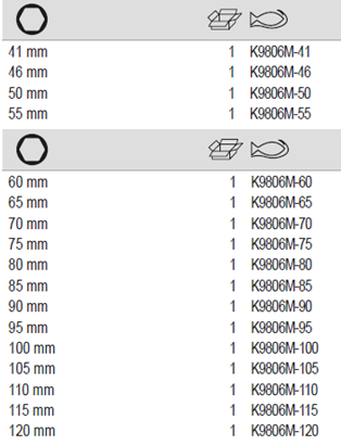 BAHCO K9806M 1-1/2" Square Drive Deep Impact Socket With Metric - Premium Impact Socket from BAHCO - Shop now at Yew Aik.