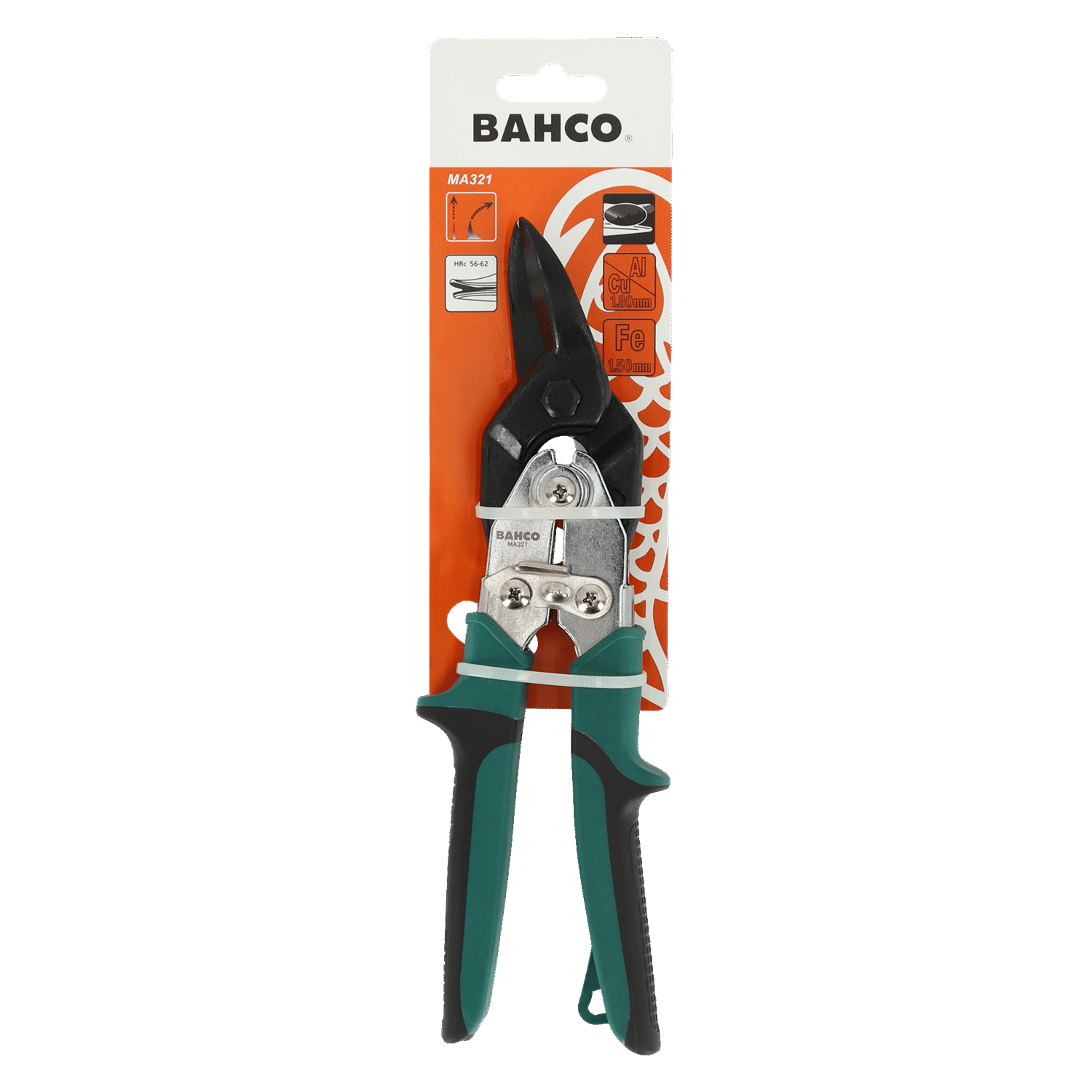 BAHCO MA321 Right Cut Aviation Shears Green Colour (BAHCO Tools) - Premium Aviation Shears from BAHCO - Shop now at Yew Aik.