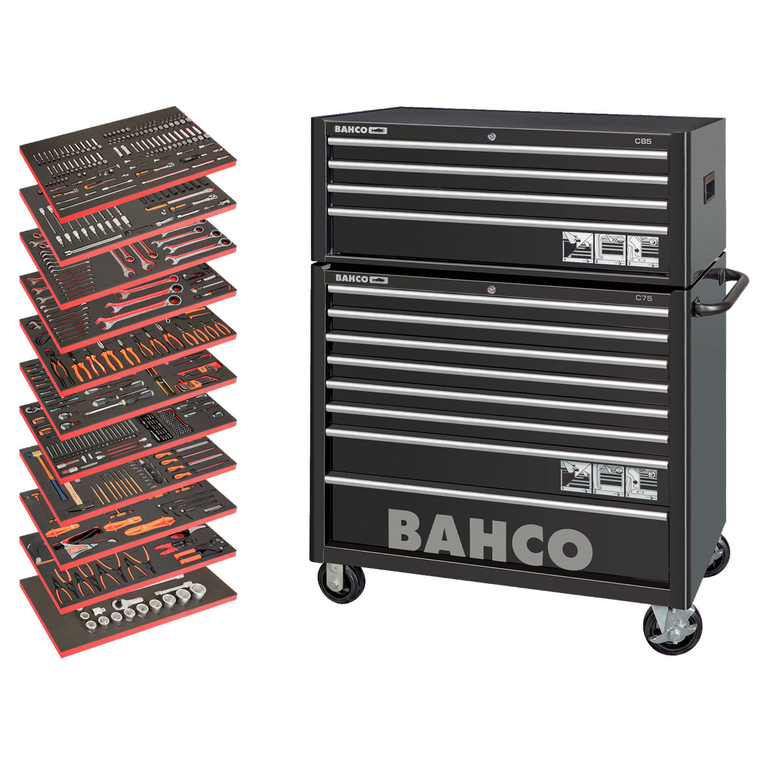 BAHCO MONSTER Tool Trolley General Purpose Tool Kit - 758 pcs - Premium Tool Kit from BAHCO - Shop now at Yew Aik.