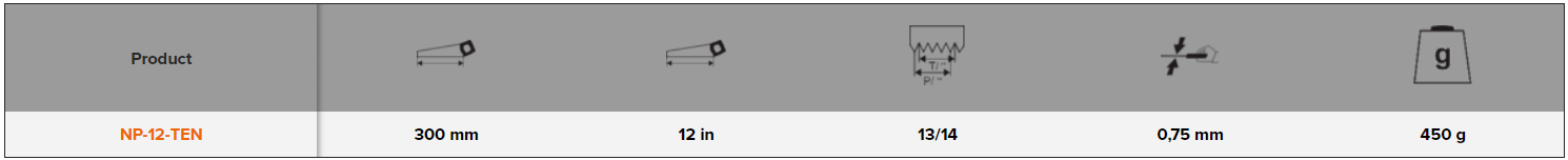 BAHCO NP-TEN PrizeCut Tenon Handsaw for Fine - 15"/16" - Premium Handsaw from BAHCO - Shop now at Yew Aik.