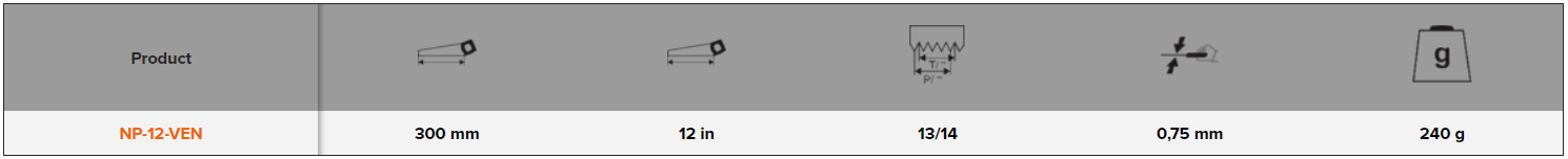 BAHCO NP-VEN PrizeCut Veneer Handsaw for Thick Material 15"/16" - Premium Handsaw from BAHCO - Shop now at Yew Aik.