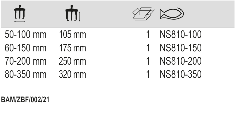 BAHCO NS810 Non-Sparking 3-Jaws Reversible Puller Aluminium - Premium Reversible Puller from BAHCO - Shop now at Yew Aik.