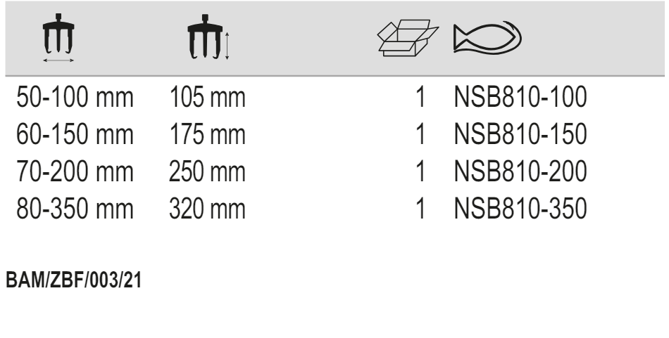 BAHCO NSB810 Non-Sparking 3-Jaws Reversible Puller Copper - Premium Reversible Puller from BAHCO - Shop now at Yew Aik.