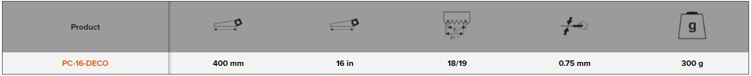 BAHCO PC-16-DECO ProfCut Handsaw for Polystyrene - 18"/19" - Premium Handsaw from BAHCO - Shop now at Yew Aik.