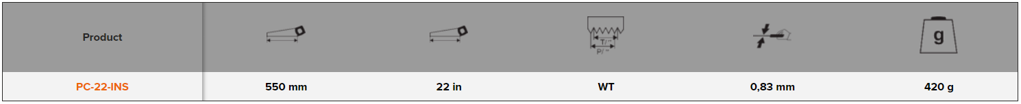 BAHCO PC-22-INS Insulation Handsaw for Mineral /Stone Wool - WT - Premium Handsaw from BAHCO - Shop now at Yew Aik.