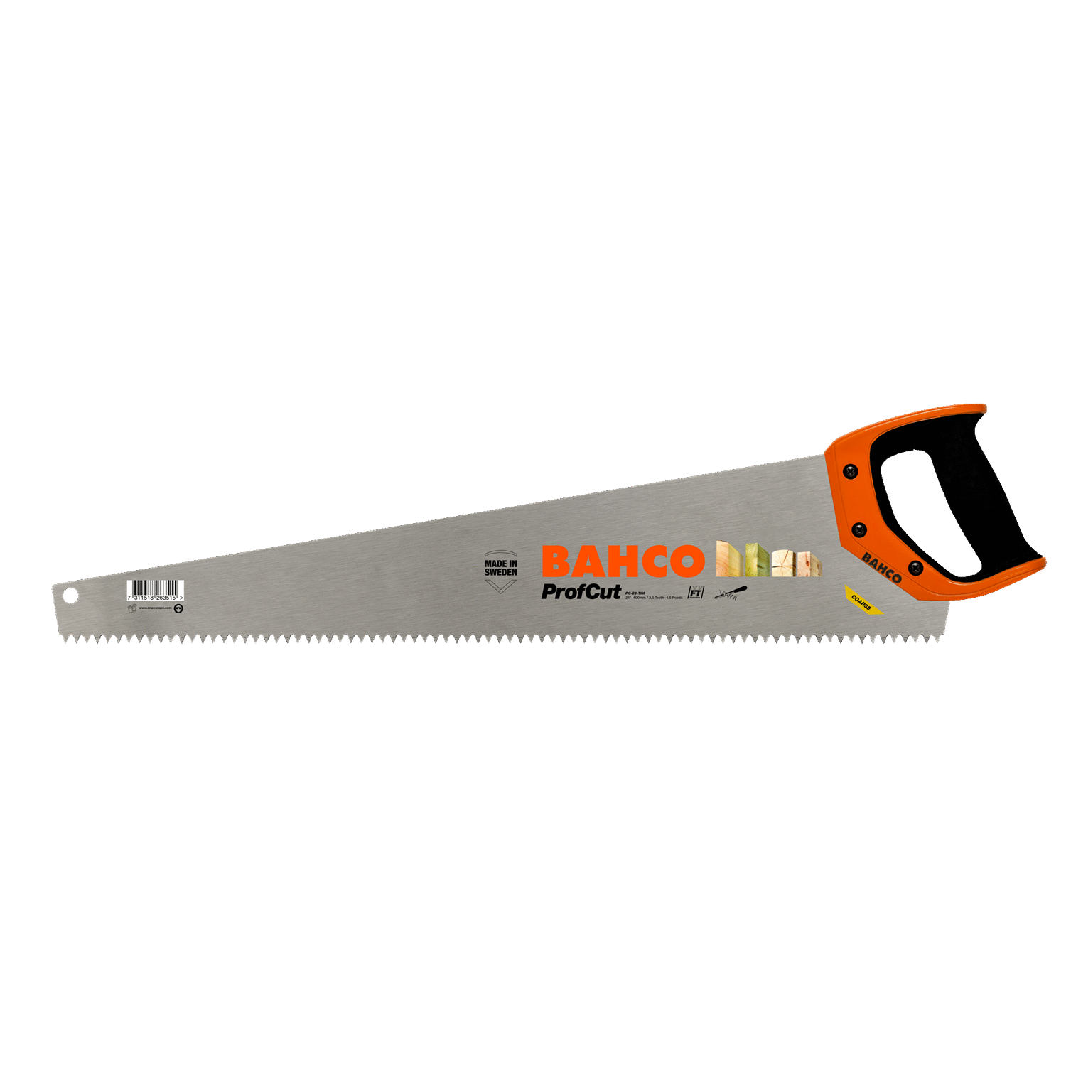 BAHCO PC-24-TIM ProfCut Timber Handsaw Tanalised Wood 3.5"/4.5" - Premium Handsaw from BAHCO - Shop now at Yew Aik.