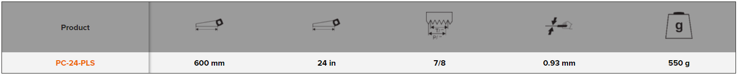 BAHCO PC-PLS ProfCut Handsaw for Plaster/Boards - 600mm - Premium Handsaw from BAHCO - Shop now at Yew Aik.
