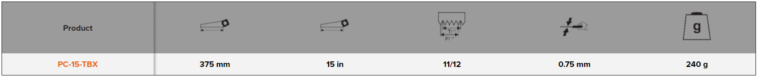 BAHCO PC-TBX ProfCut Toolbox Handsaw for Thick Materials - Premium Handsaw from BAHCO - Shop now at Yew Aik.