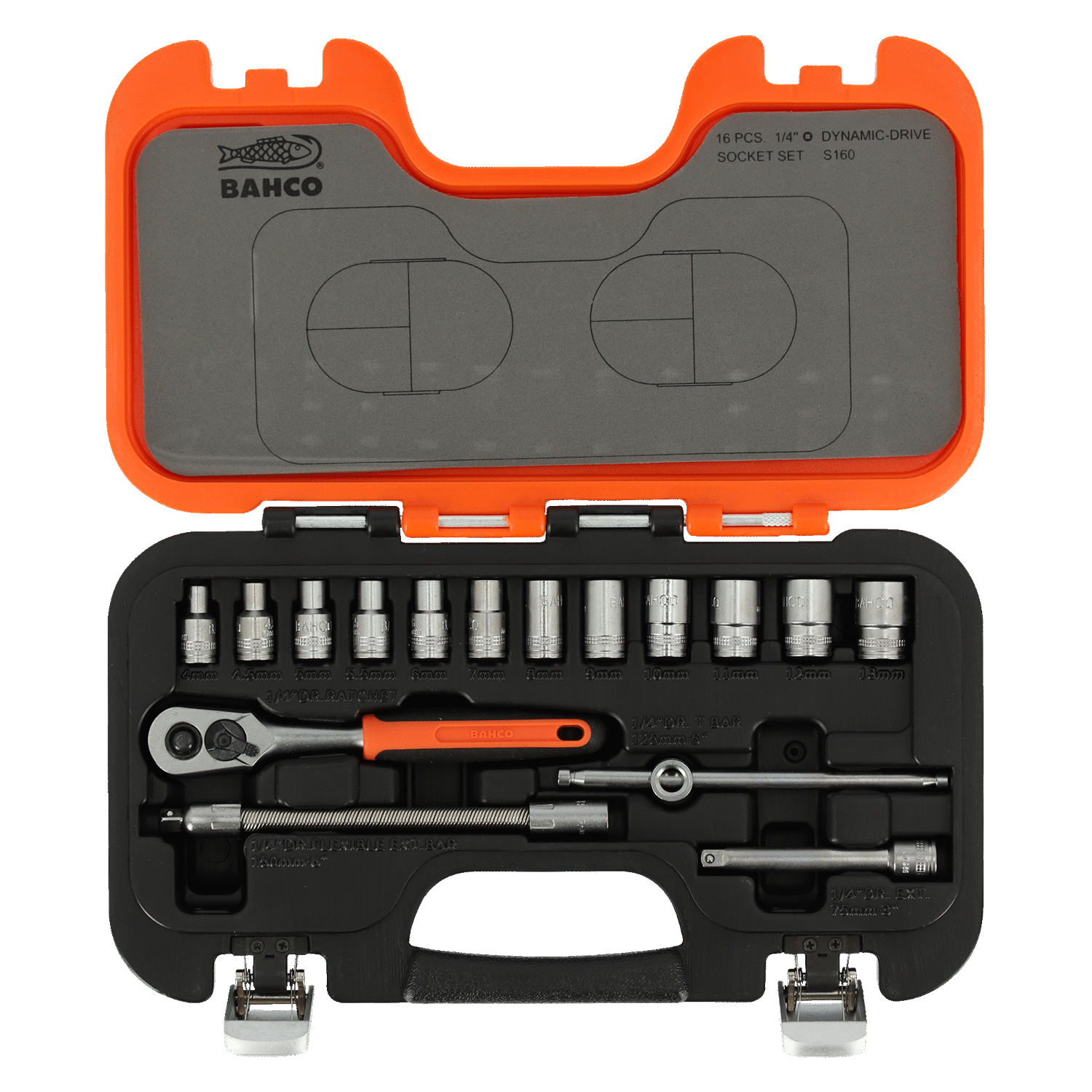 BAHCO S160 1/4” Square Drive Socket Set With Metric Hex Profile - Premium Socket Set from BAHCO - Shop now at Yew Aik.