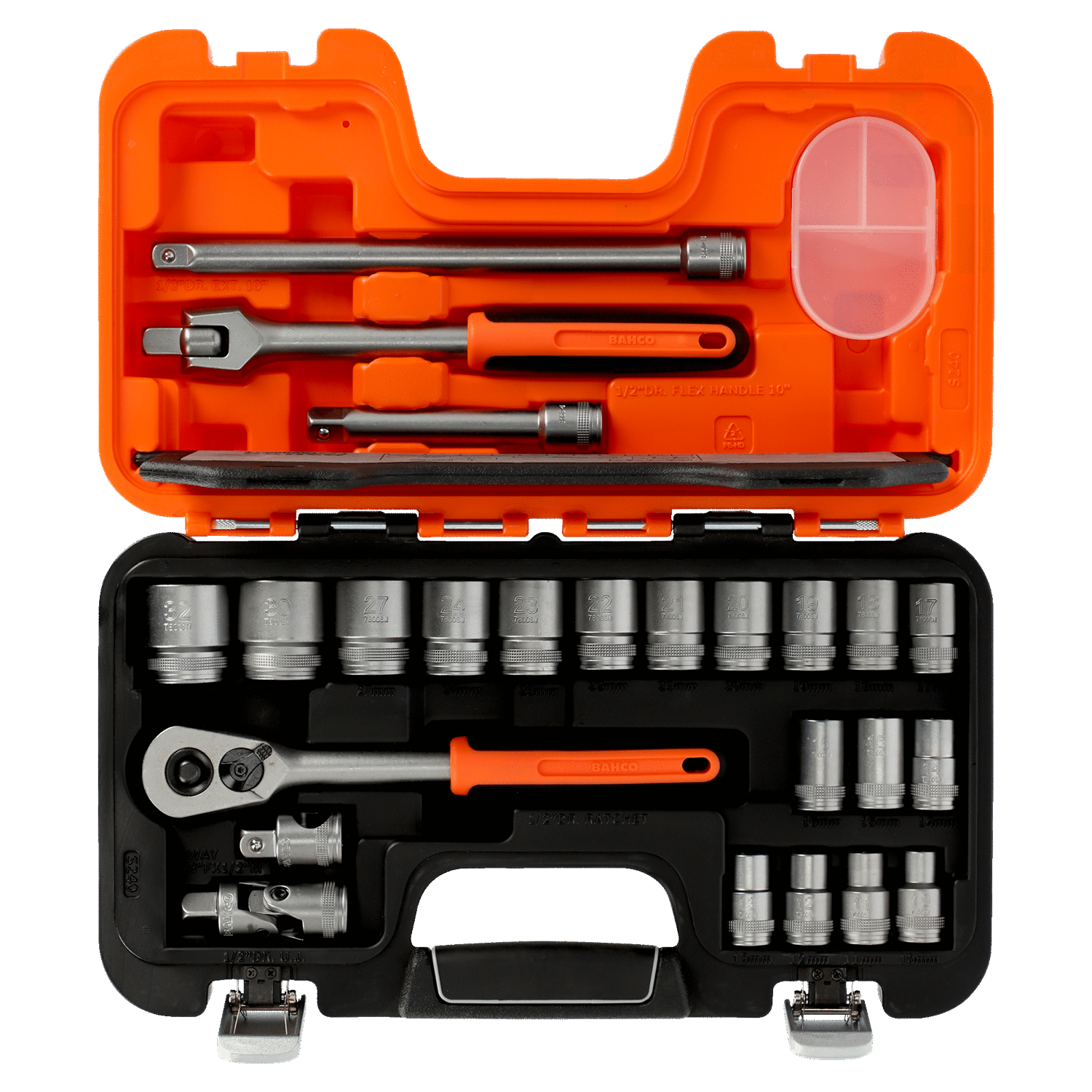 BAHCO S240 1/2” Square Drive Socket Set Metric Hex And Ratchet - Premium Socket Set from BAHCO - Shop now at Yew Aik.