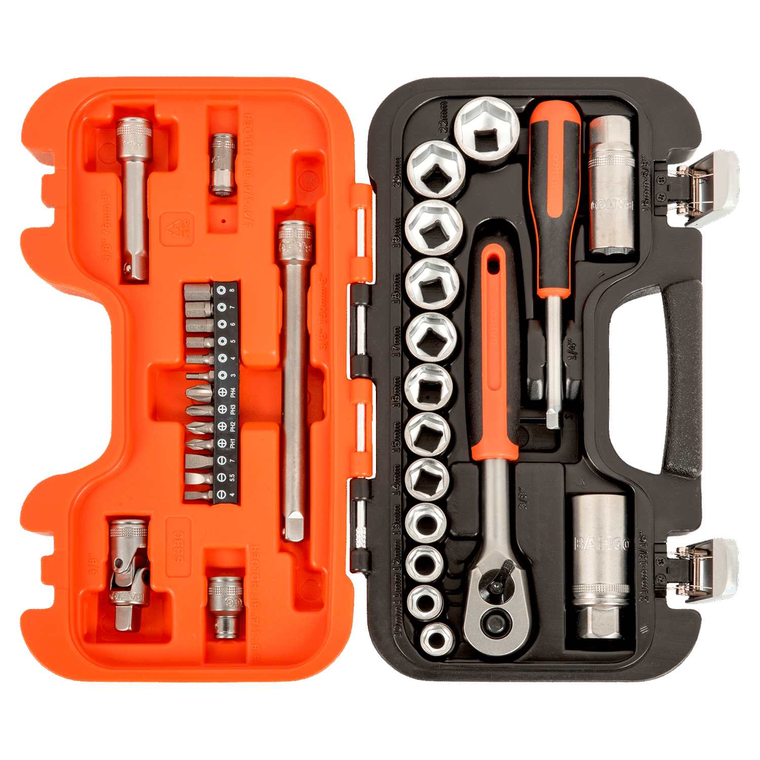 BAHCO S330 1/4” And 3/8 Square Drive Socket Set Metric Hex - Premium Socket Set from BAHCO - Shop now at Yew Aik.