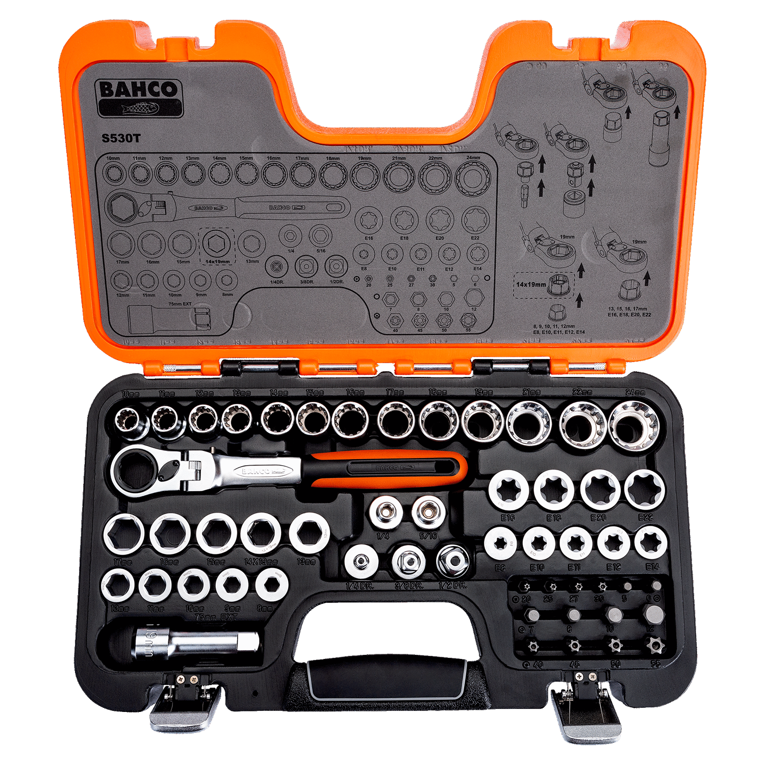 BAHCO S330AF 1/4” And 3/8” Square Drive Socket Set Ratchet - Premium Socket Set from BAHCO - Shop now at Yew Aik.