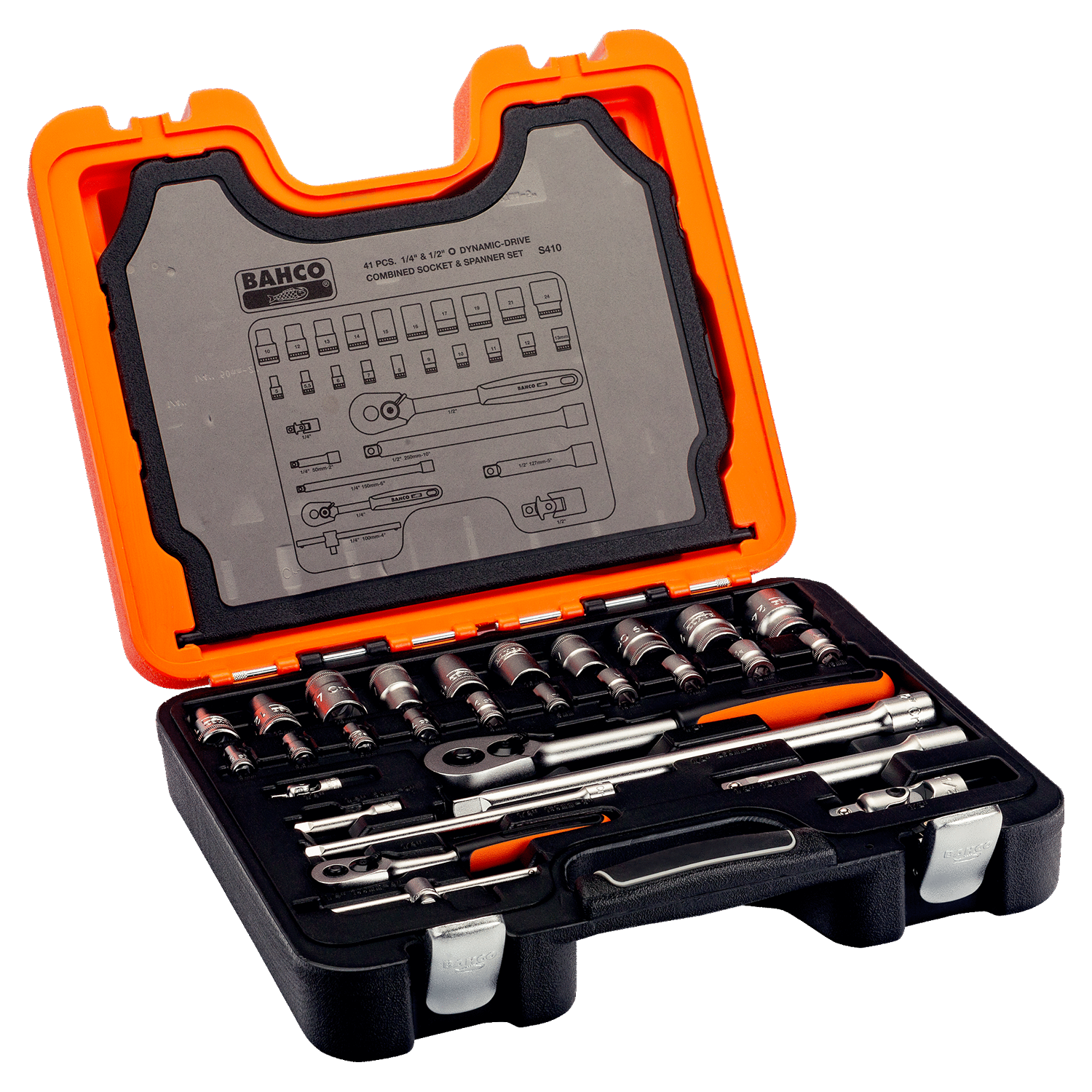 BAHCO S410 1/4” And 1/2” Square Drive Socket Set Metric Hex - Premium Socket Set from BAHCO - Shop now at Yew Aik.