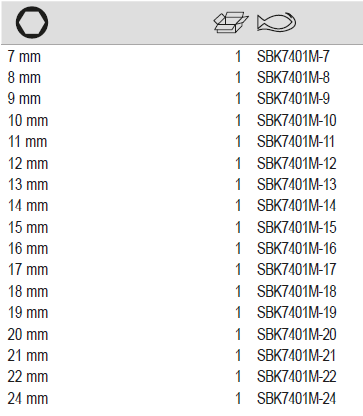 BAHCO SBK7401M 3/8" Square Drive Impact Socket With Metric Hex - Premium Impact Socket from BAHCO - Shop now at Yew Aik.