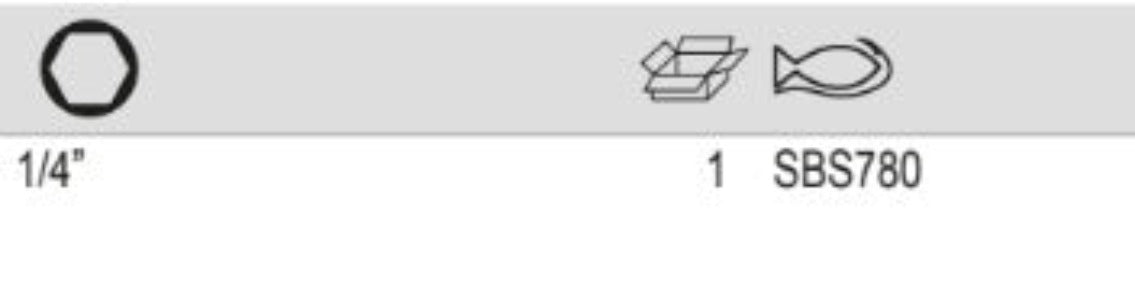 BAHCO SBS780 3/8" Square Drive Adaptor 1/4" Hex Screwdriver Bits - Premium Square Drive Adaptor from BAHCO - Shop now at Yew Aik.