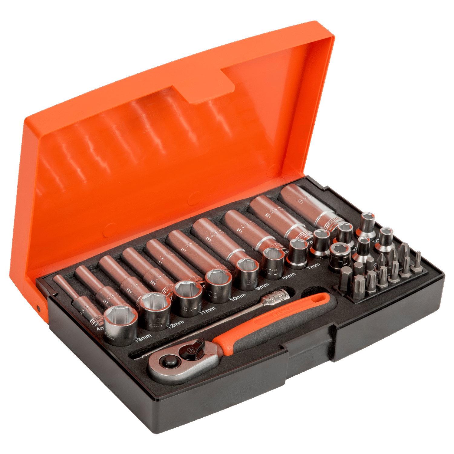 BAHCO SL25L 1/4” Square Drive Socket And Deep Socket Set - Yew Aik (S) Pte Ltd