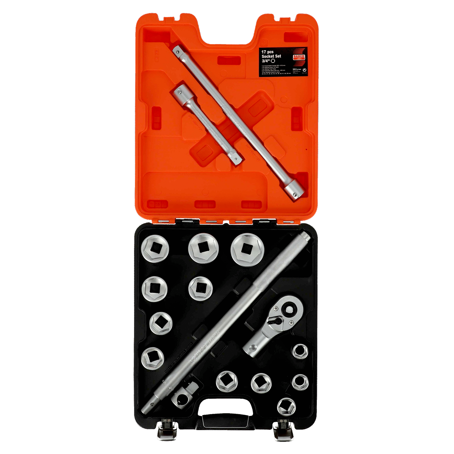 BAHCO SLX 17 3/4” Square Drive Socket Set Metric Hex Profile - Premium Socket Set from BAHCO - Shop now at Yew Aik.